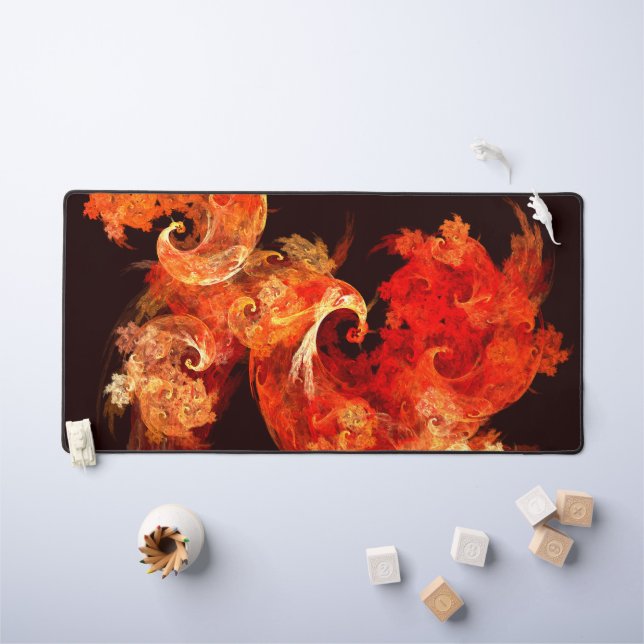 Dancing Firebirds Abstract Art Desk Mat (Kids Table)