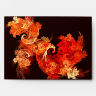 Dancing Firebirds Abstract Art Envelope