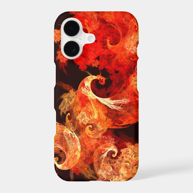 Dancing Firebirds Abstract Art Glossy iPhone Case (Back)