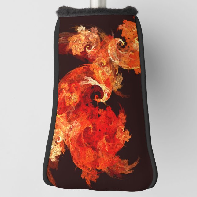 Dancing Firebirds Abstract Art Golf Head Cover (Rotate 90)