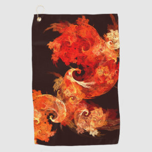 Dancing Firebirds Abstract Art Golf Towel