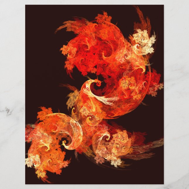 Dancing Firebirds Abstract Art Letterhead (Front)