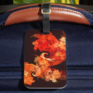 Dancing Firebirds Abstract Art Luggage Tag