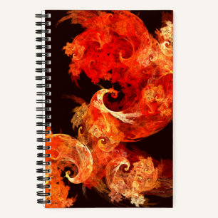 Dancing Firebirds Abstract Art Notebook