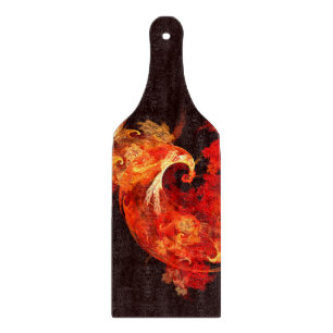 Dancing Firebirds Abstract Art Paddle Cutting Board
