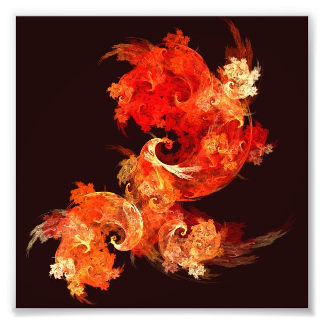 Dancing Firebirds Abstract Art Photo Print (Front)