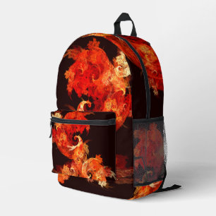 Dancing Firebirds Abstract Art Printed Backpack