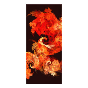 Dancing Firebirds Abstract Art Rack Card