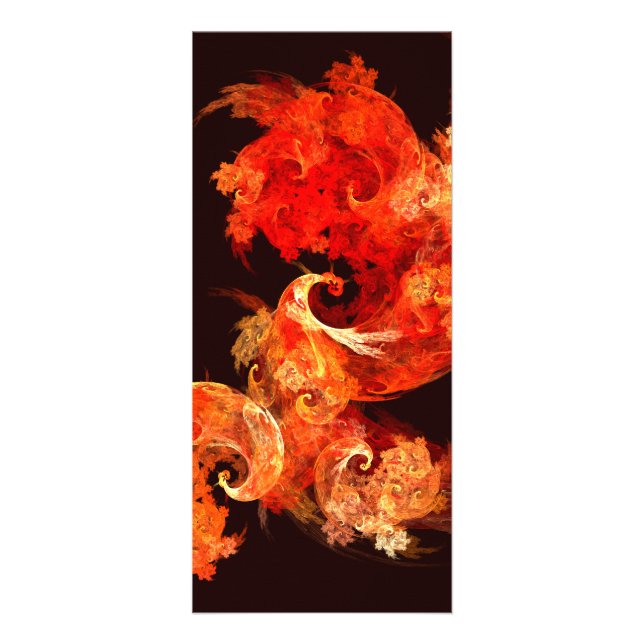 Dancing Firebirds Abstract Art Rack Card (Front)
