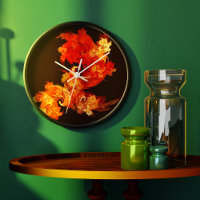 Dancing Firebirds Abstract Art Round