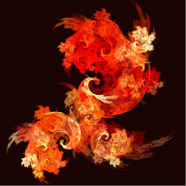 Dancing Firebirds Abstract Art Standing Photo Sculpture (Front)