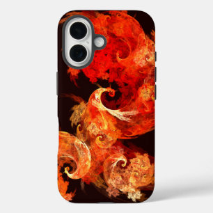 Dancing Firebirds Art Modern Fractal Abstract iPhone 16 Case