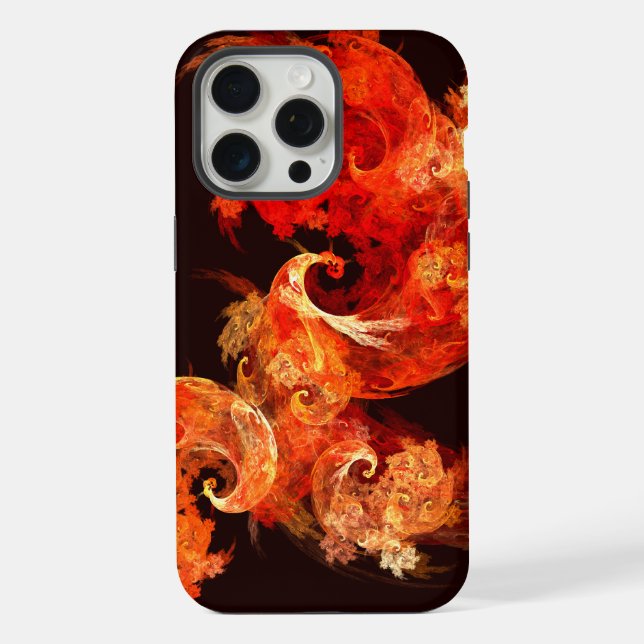 Dancing Firebirds Art Modern Fractal Abstract iPhone Case (Back)