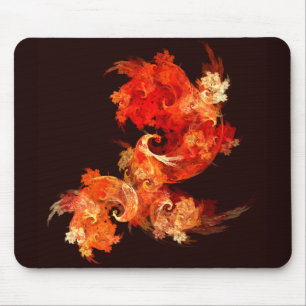 Dancing Firebirds Art Modern Fractal Abstract Mouse Mat