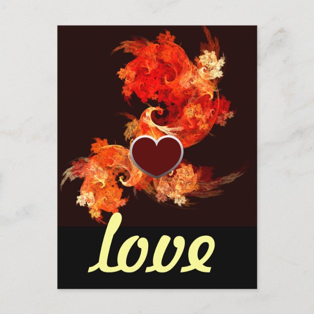 Dancing Firebirds Love Postcard (Front)