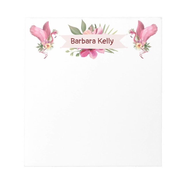 Dancing Flamingos Notepad (Front)