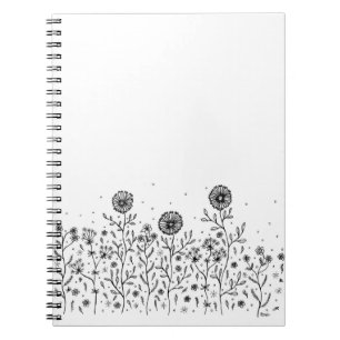 Dancing Flowers on a Summer Meadow Notebook