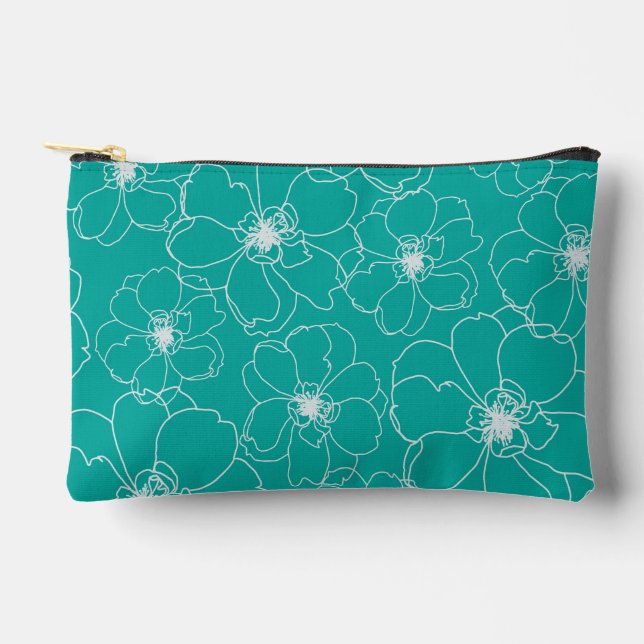 Dancing Flowers Zipper Pouch (Front)