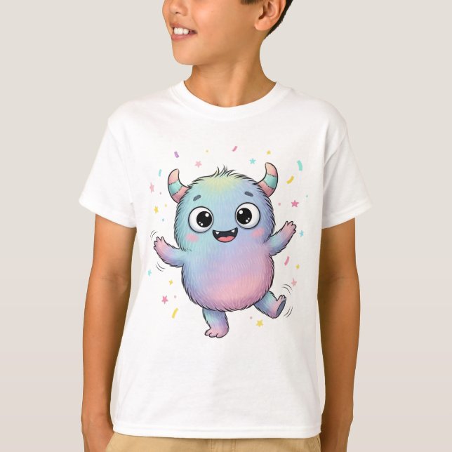Dancing Fluffy Monster T-Shirt (Front)