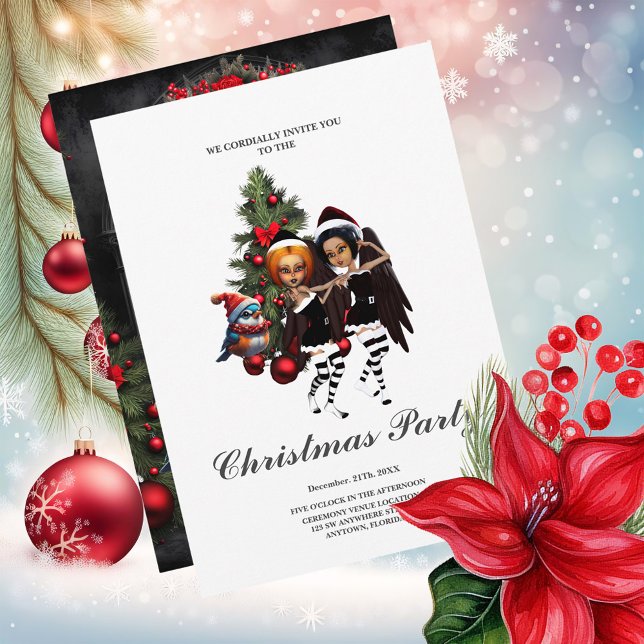 Dancing for christmas. invitation (Gothic Christmas)