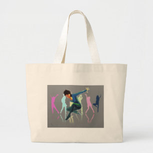 Dancing for Joy Art Large Tote Bag