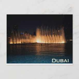 Dancing Fountains at Burj Khalifa, Dubai Postcard