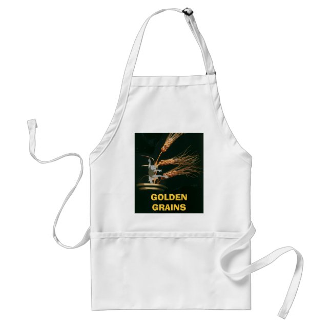 Dancing Frog, GOLDEN GRAINS Standard Apron (Front)