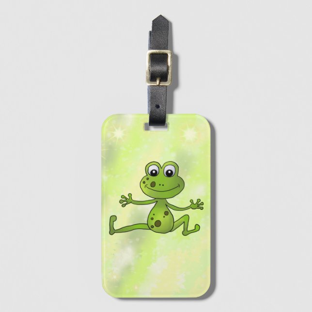 dancing frog   luggage tag (Front Vertical)