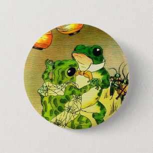 Dancing Frogs 6 Cm Round Badge