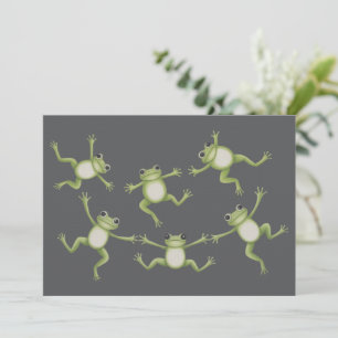 Dancing Frogs Cute Amphibian Nature Lover Gift Invitation