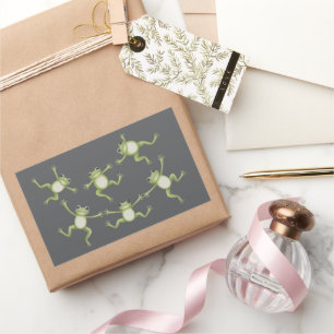 Dancing Frogs Cute Amphibian Nature Lover Gift  Rectangular Sticker