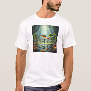 Dancing Frogs in Rain Whimsical Nature T-Shirt