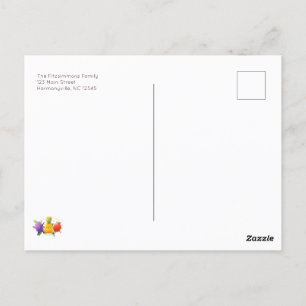 Dancing Fruit Birthday Invite Postcard