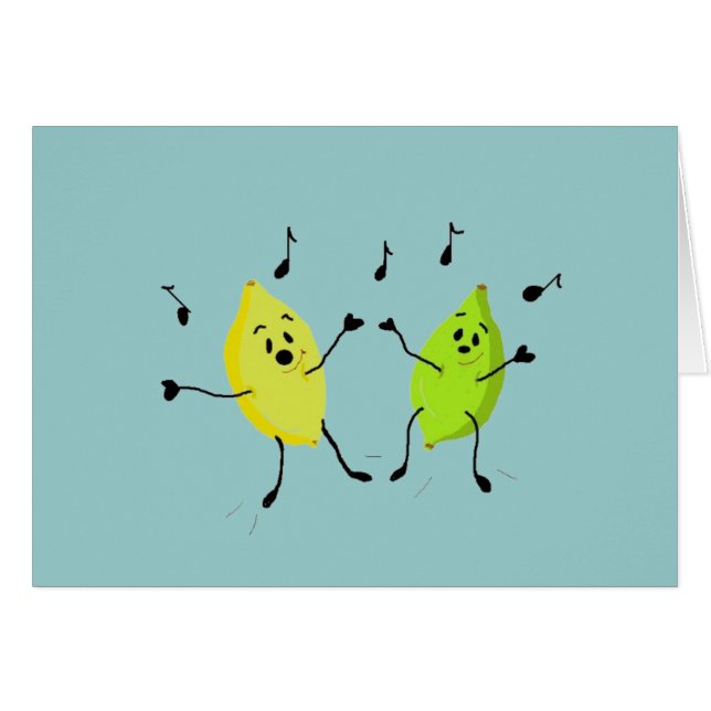 Dancing Fruit - Blank Card (Front Horizontal)