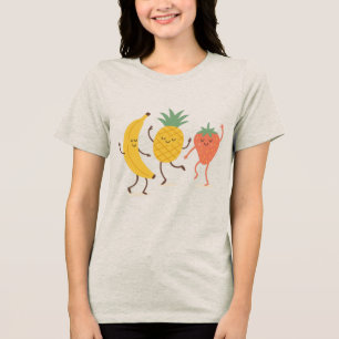 Dancing Fruits – Joy in Every Step Tri-Blend Shirt