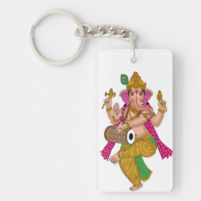 Dancing Ganesha Keychain (Front)