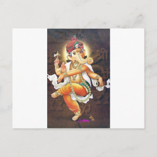dancing ganesha postcard