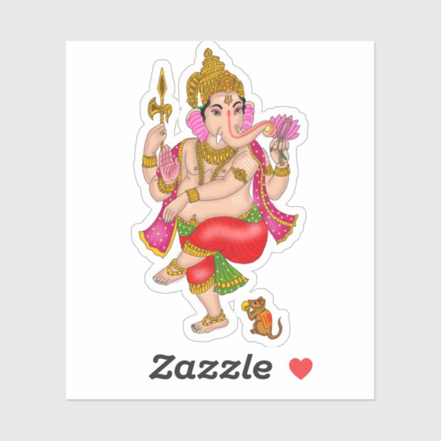 Dancing Ganesha Sticker  (Sheet)