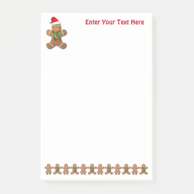 Dancing Gingerbread Cookies Post-it Notes (Front)