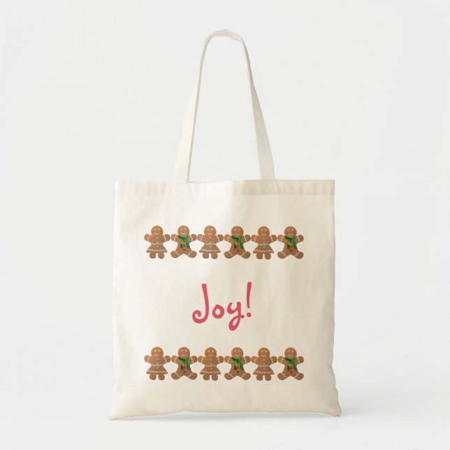 Dancing Gingerbread Cookies Tote Bag (Front)