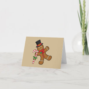 Dancing Gingerbread Man Card