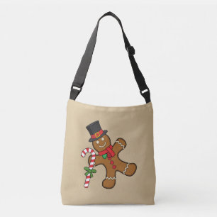 Dancing Gingerbread Man Crossbody Bag