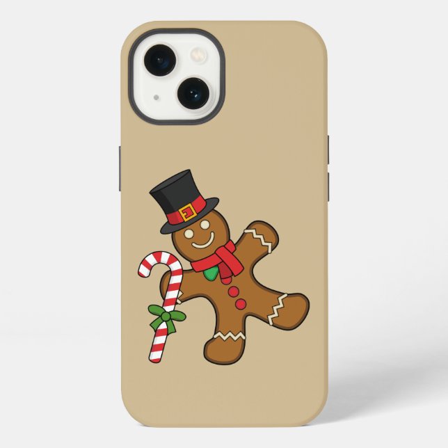 Dancing Gingerbread Man iPhone Case (Back)