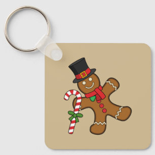 Dancing Gingerbread Man Key Ring