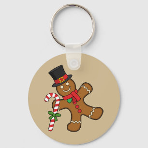 Dancing Gingerbread Man Key Ring