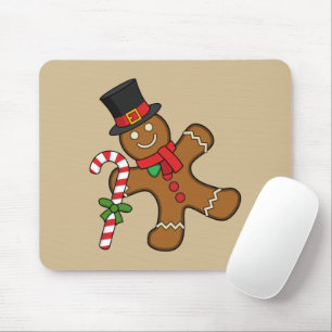 Dancing Gingerbread Man Mouse Mat