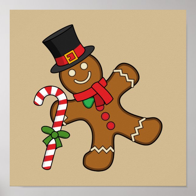 Dancing Gingerbread Man Poster (Front)