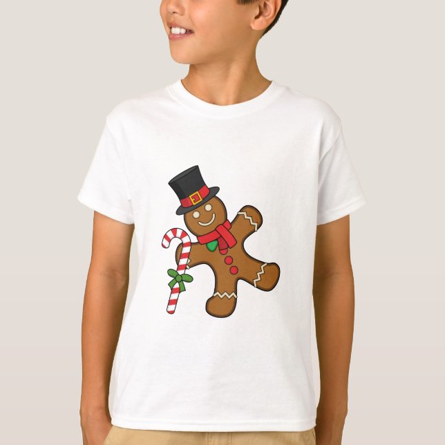 Dancing Gingerbread Man T-Shirt (Front)