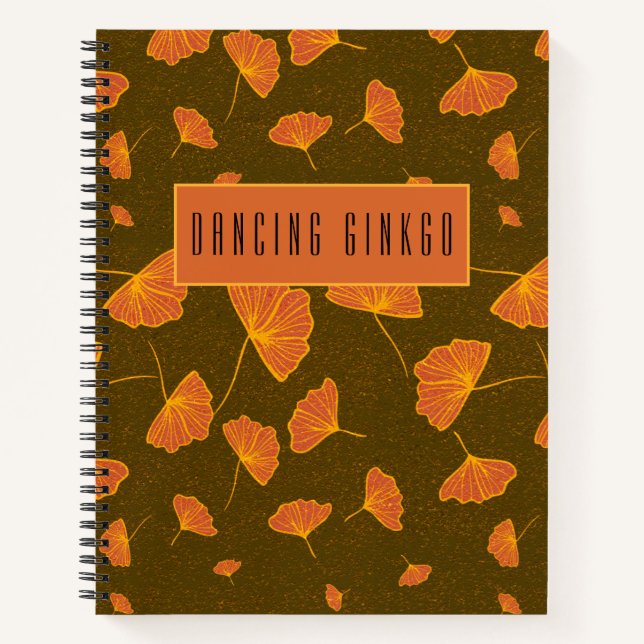 dancing ginkgo notebook (Front)