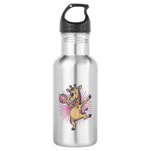 Dancing Giraffe Disco Ball Vintage Engraving Shirt 532 Ml Water Bottle